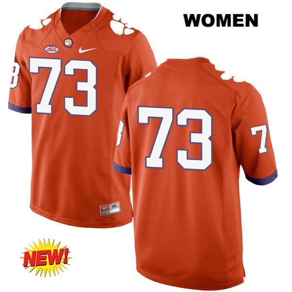 Women's Clemson Tigers #73 Tremayne Anchrum Stitched Orange New Style Authentic Nike No Name NCAA College Football Jersey AHM1846HN